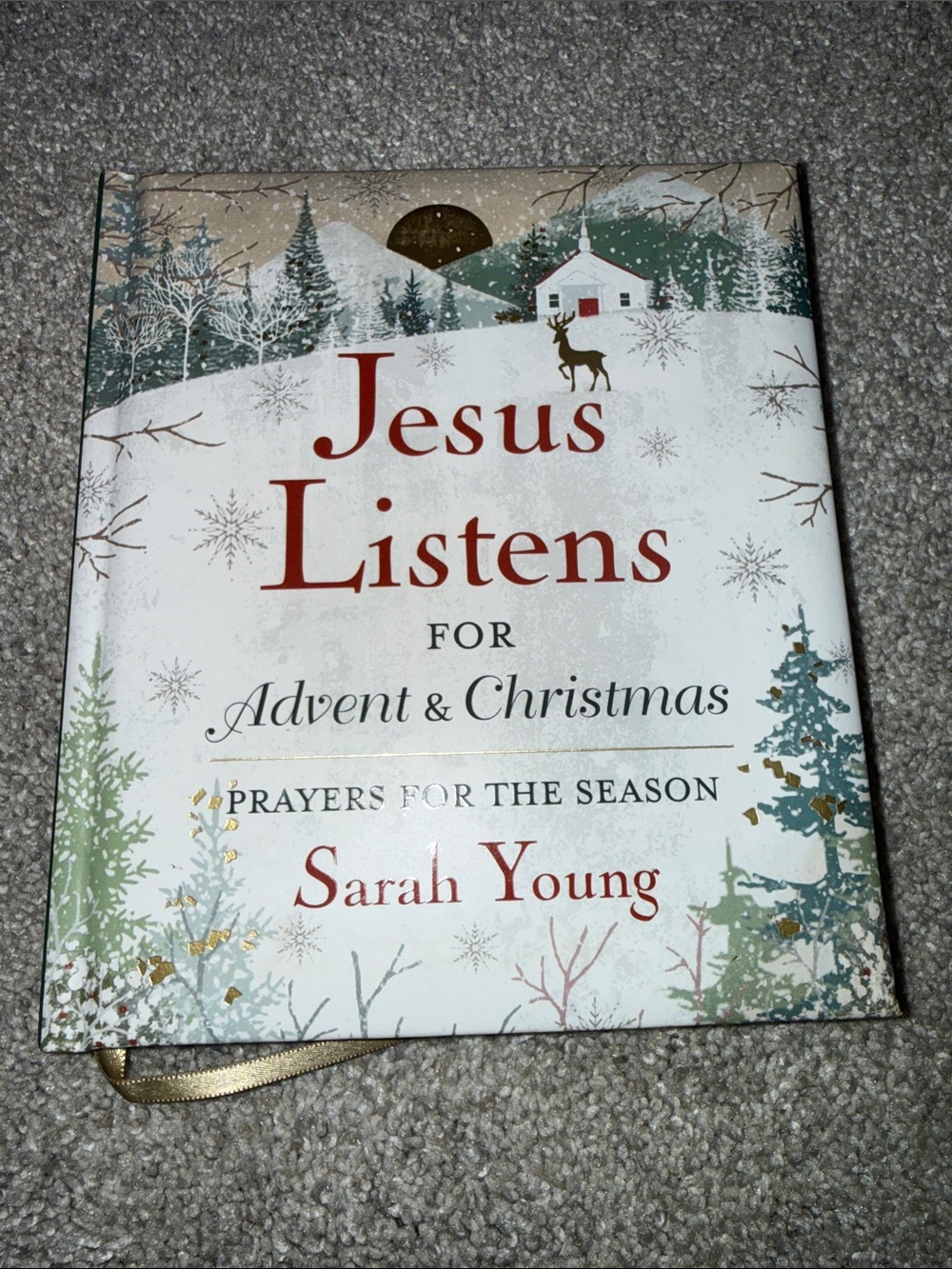 Jesus Listens for Advent and Christmas book of prayers by Sarah Young
